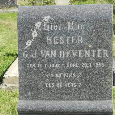 DEVENTER Hester G.J., van 1882-1948