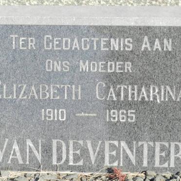 DEVENTER Elizabeth Catharina, van 1910-1965
