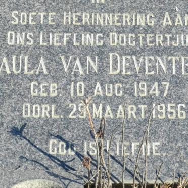 DEVENTER Paula, van 1947-1956