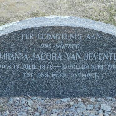 DEVENTER Johanna Jacoba, van 1876-1962
