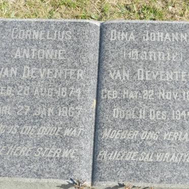 DEVENTER Antonie, van 1874-1967 &amp; Dina Johanna HAY 1886-1944