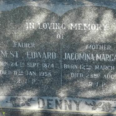 DENNY Ernest Edward 1874-1958 &amp; Jacomina Margaretha 1876-1953