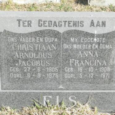 ELS Christiaan Arnoldus Jacobus 1905-1975 &amp; Anna Francina 1908-1971