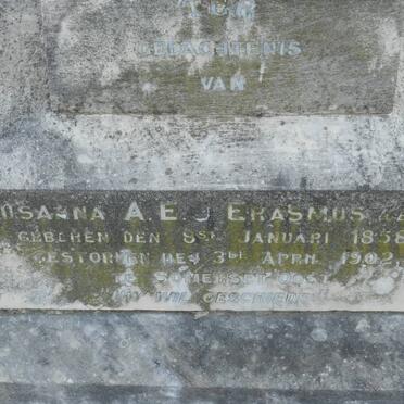 ERASMUS Susanna A.E.J. nee NEL 1858-1902