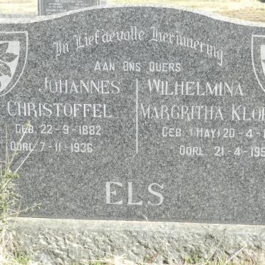 ELS Johannes Christoffel 1882-1936 &amp; Margritha Klopper HAY 1885-1956