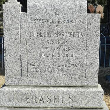 ERASMUS Cornelia Margaretha nee NEL 1881-1950