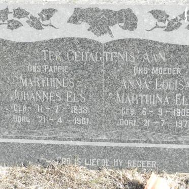 ELS Marthinus Johannes 1898-1961 &amp; Anna Louisa Marthina 1905-1971