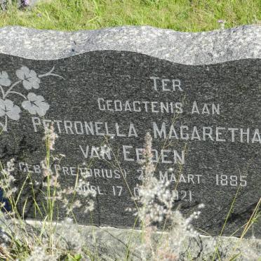 EEDEN Petronella Magaretha, van nee PRETORIUS 1885-1921