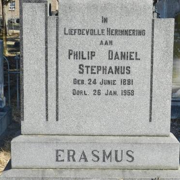 ERASMUS Philip Daniel Stephanus 1881-1958