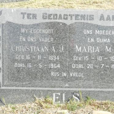 ELS Christiaan A. J. 1894-1964 &amp; Maria M.C. 1910-1995