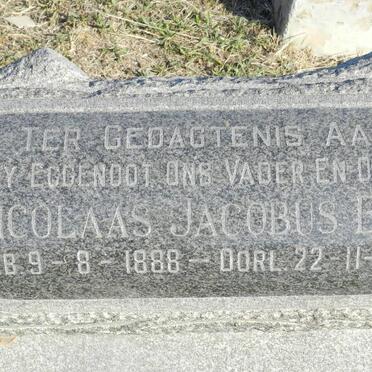 ELS Nicolaas Jacobus 1888-1971