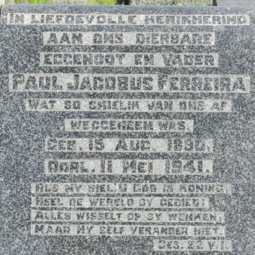 FERREIRA Paul Jacobus 1890-1941