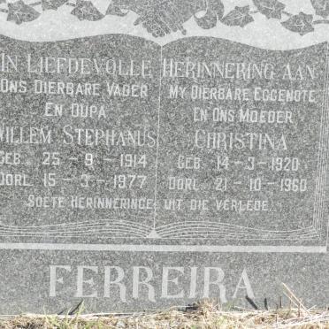 FERREIRA Willem Stephanus 1914-1977 &amp; Christina 1920-1960