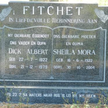 FITCHET Dick Albert 1922-1979 &amp; Sheila Mora 1922-2004