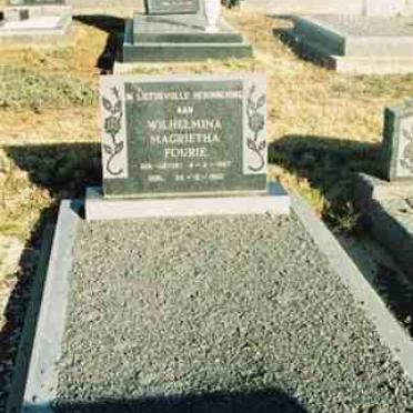 FOURIE Wilhelmina Magrietha nee ? ??-??