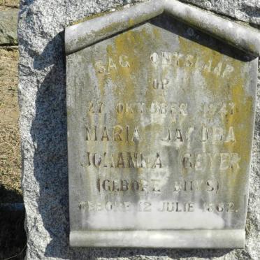GEYER Maria Jacoba Johanna nee BUYS 1862-1947