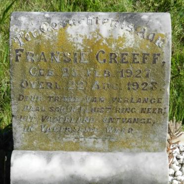 GREEFF Fransie 1927-1928