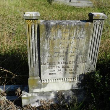 GEYER Johannes Hermanus 1871-1943 &amp; Maggel Maria ELS 1874-1954