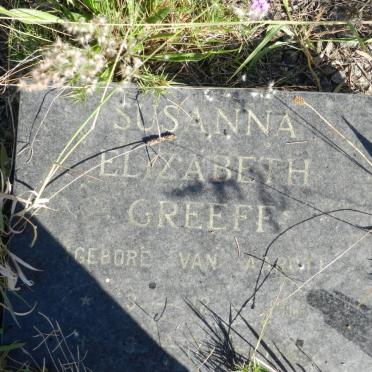 GREEFF Susanna Elizabeth nee VAN AARDT 1918-1985