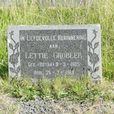 GROBLER Lettie nee BOTHA 1905-1968