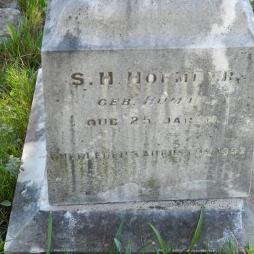HOFMEYR S.H. nee HUMAN -1893