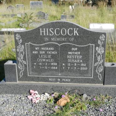 HISCOCK Leslie Oswald 1898-1984 &amp; Hester Susara 1912-2007