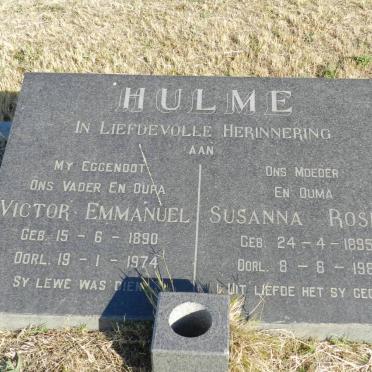 HULME Victor Emmanuel 1890-1974 &amp; Susanna Rosina 1895-1981