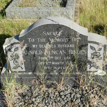 HINDES Arnold Duncan 1901-1971
