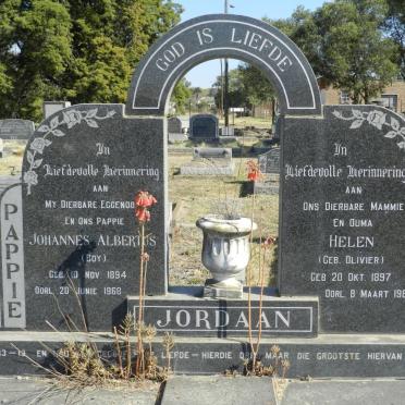 JORDAAN Johannes Albertus 1894-1968 &amp; Helen OLIVIER 1897-1984