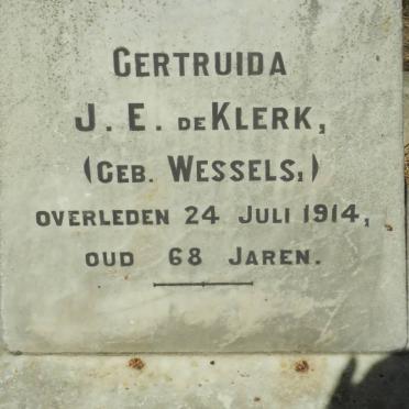 KLERK Gertruida J.E., de nee WESSELS -1914