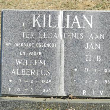 KILLIAN Willem Albertus 1945-1984 :: KILLIAN Jan H.B. 1952-1998