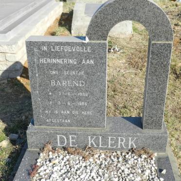 KLERK Barend, de 1986-1986