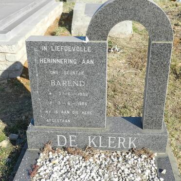 KLERK Barend, de 1986-1986