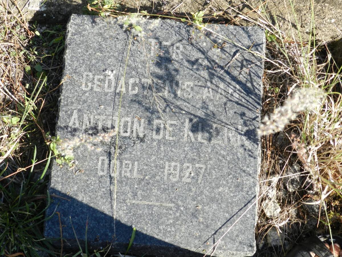 KLERK Antoon, de -1927
