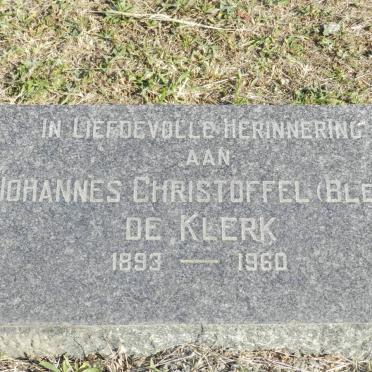 KLERK Johannes Christoffel, de 1893-1960