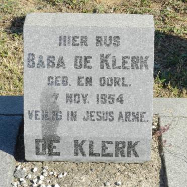 KLERK Baba, de 1954-1954
