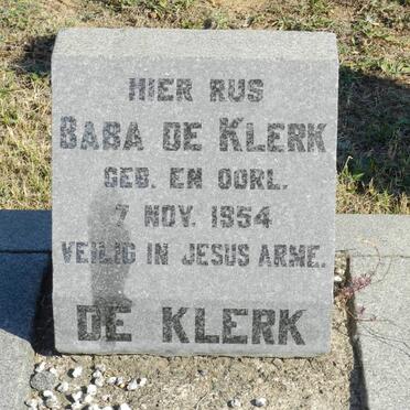 KLERK Baba, de 1954-1954