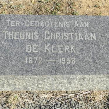 KLERK Theunis Christiaan, de 1872-1958