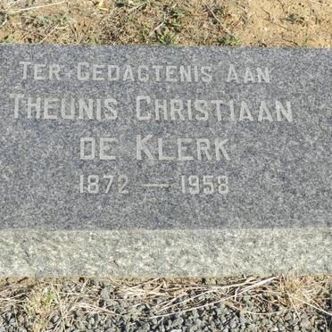 KLERK Theunis Christiaan, de 1872-1958