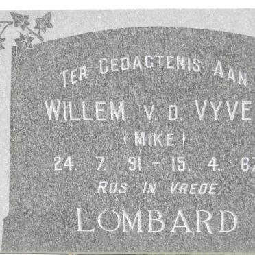 LOMBARD Willem v. d. Vyver 1891-1967
