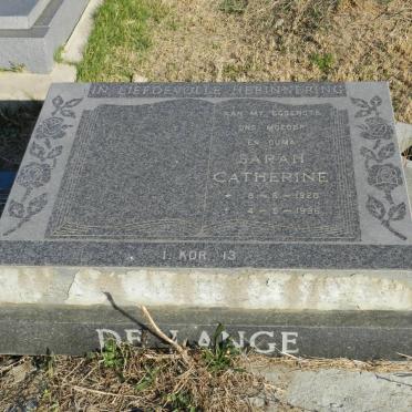 LANGE Sarah Catherine, de 1920-1996