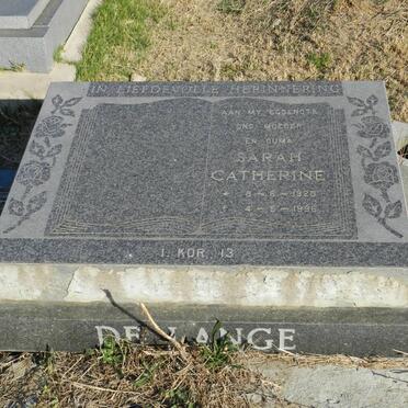 LANGE Sarah Catherine, de 1920-1996
