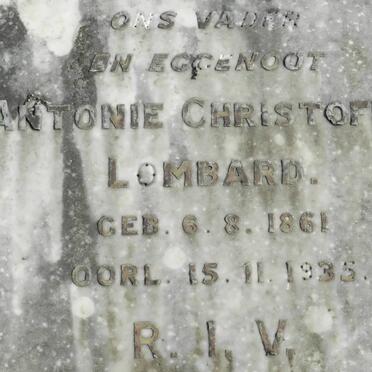 LOMBARD Antonie Christoffel 1861-1935