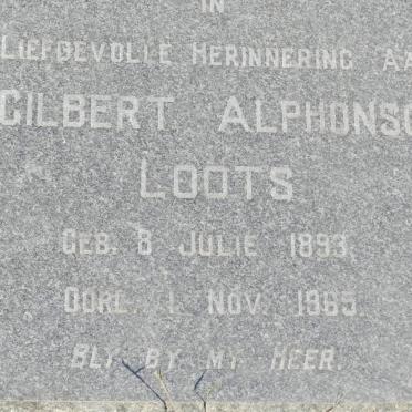 LOOTS Gilbert Alphonso 1893-1965