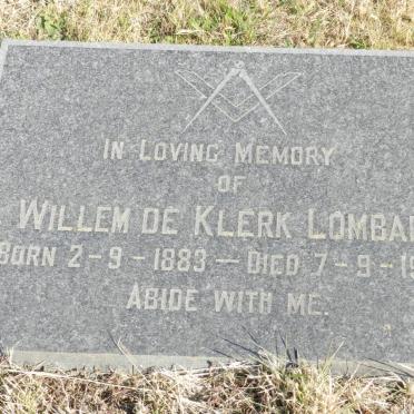 LOMBARD Willem de Klerk 1883-1957