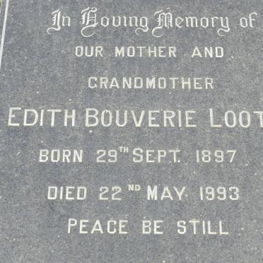 LOOTS Edith Bouverie 1897-1993
