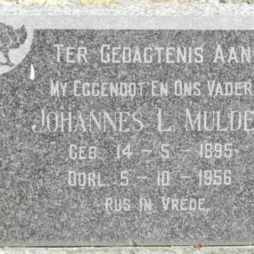 MULDER Johannes L. 1895-1956