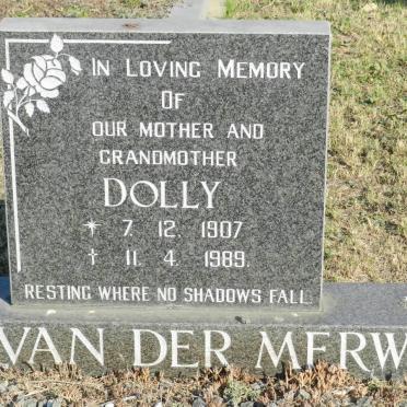 MERWE Dolly, van der 1907-1989
