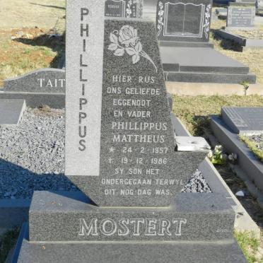 MOSTERT Phillippus Mattheus 1957-1986