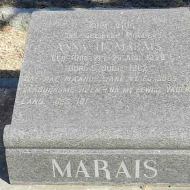 MARAIS Anna H. nee COETZEE 1879-1967